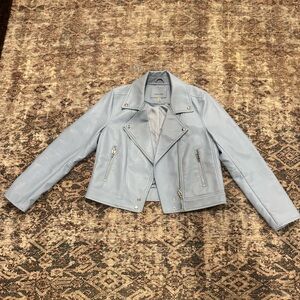 Blank NYC Sky Blue Leather Jacket